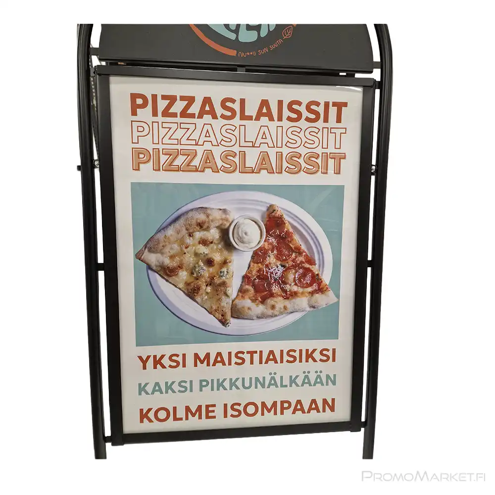 Juliste mainostelineeseen 50x70 pizzaslaissit