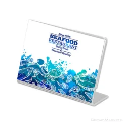 Akryylinen esiteteline L-malli vaaka A4