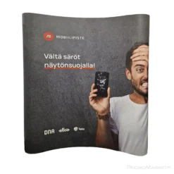 Messuseina Easy Pop Up 2x3 kaareva Mobiilipiste